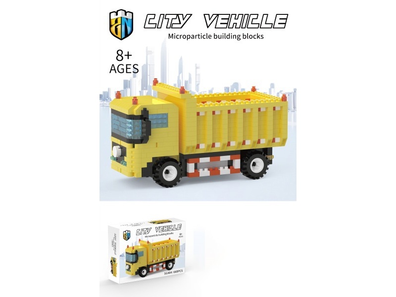 Heavy Truck Engineering Transportation Building Block Car 668Psc