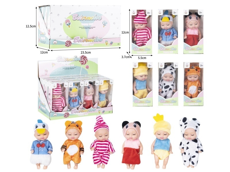 4-Inch Solid Sleeping Dolls (12-Piece Set)
