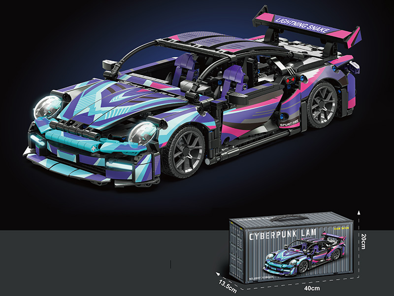 1:14 Cyberpunk 911 Car Model Building Blocks 1116pcs