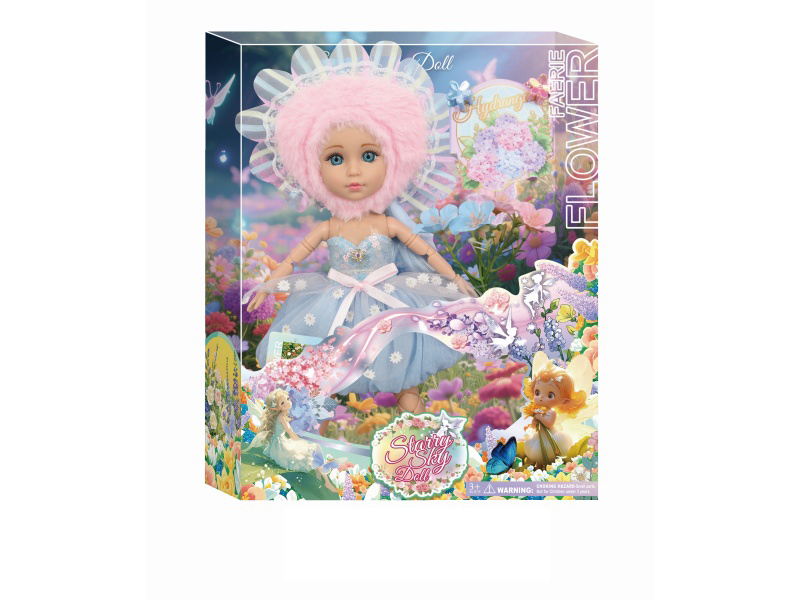 Starry Sky Doll 12-Inch Flower Fairy - Plush Doll - Hydrangea