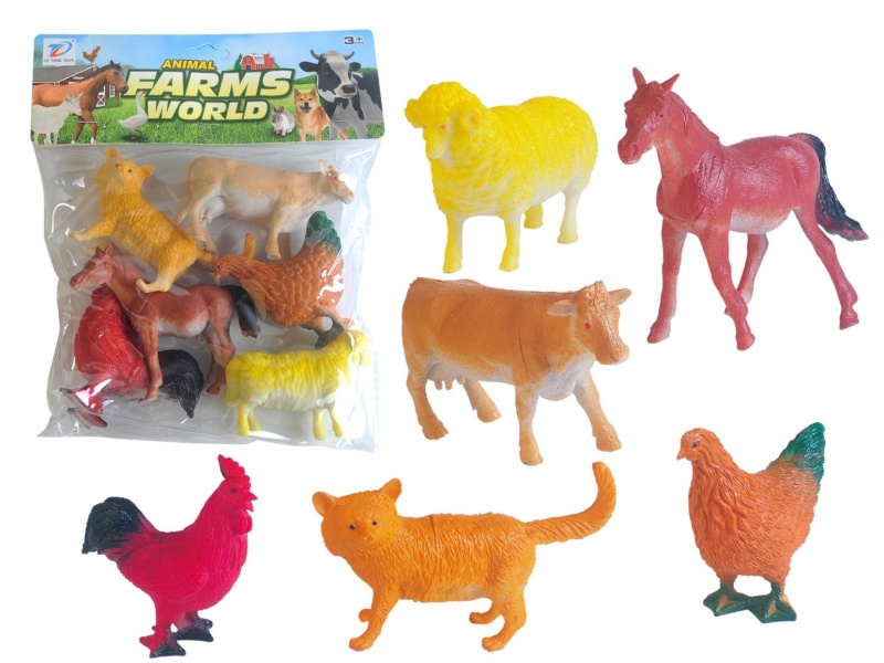 Pvc Simulation Farm Animal 6Pcs