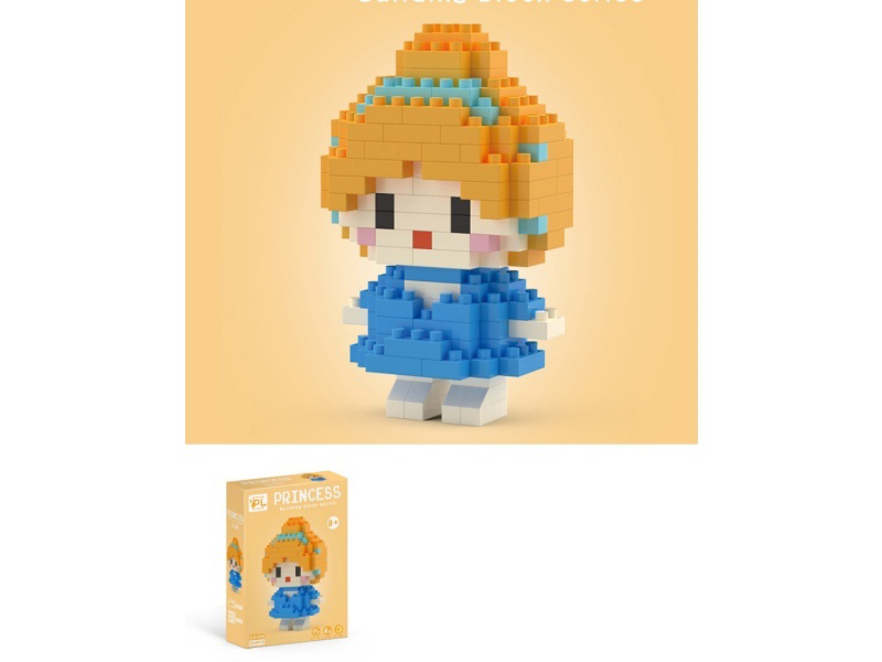 Cartoon Series - Grey Princess Building Blocks 208 PCS