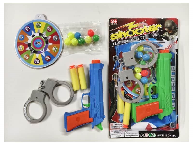 Solid Color EVA. Table Tennis Gun With Handcuff Target