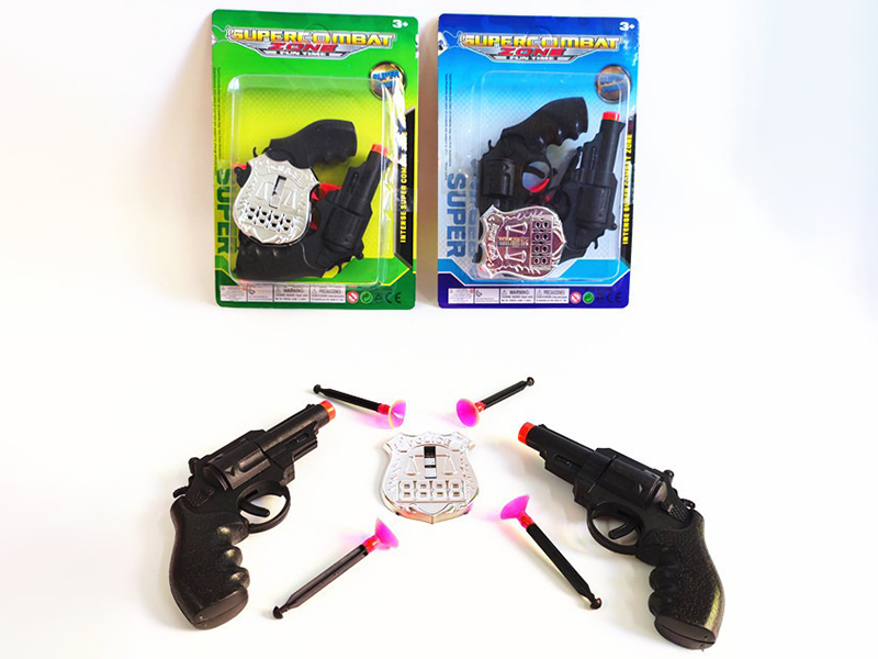 Two Revolvers With Four Pins, One Badge