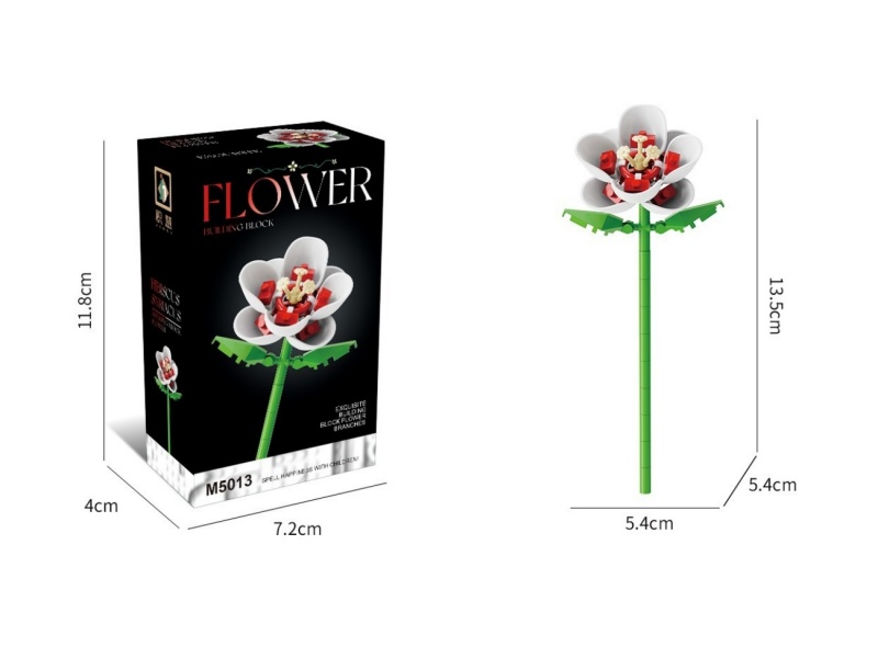 Building Blocks: 39 Pcs Of Hibiscus Flowers