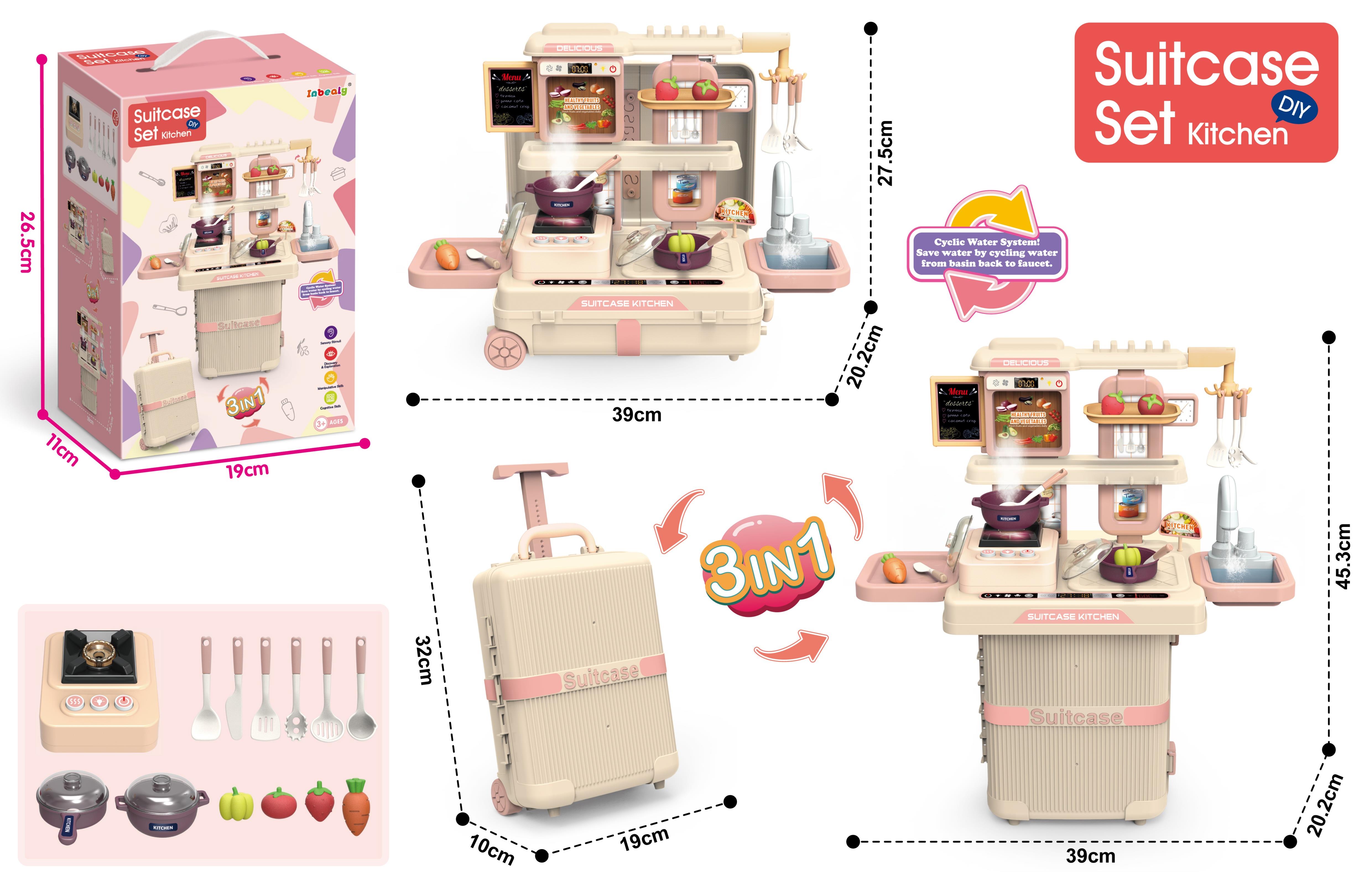 In-One Kitchen Theme Trolley Box Spray Function