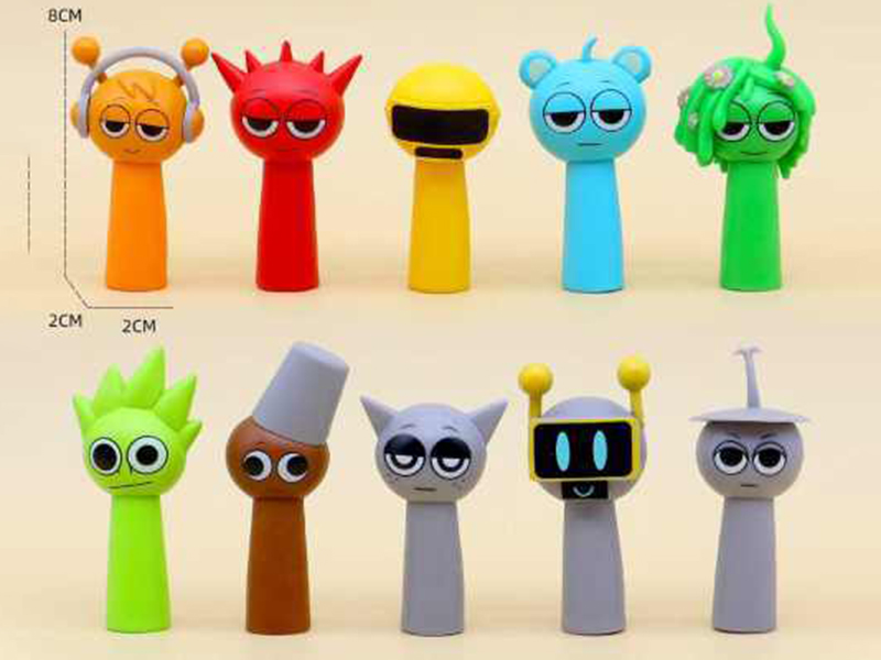10 Solid Rhythm Box Figurines