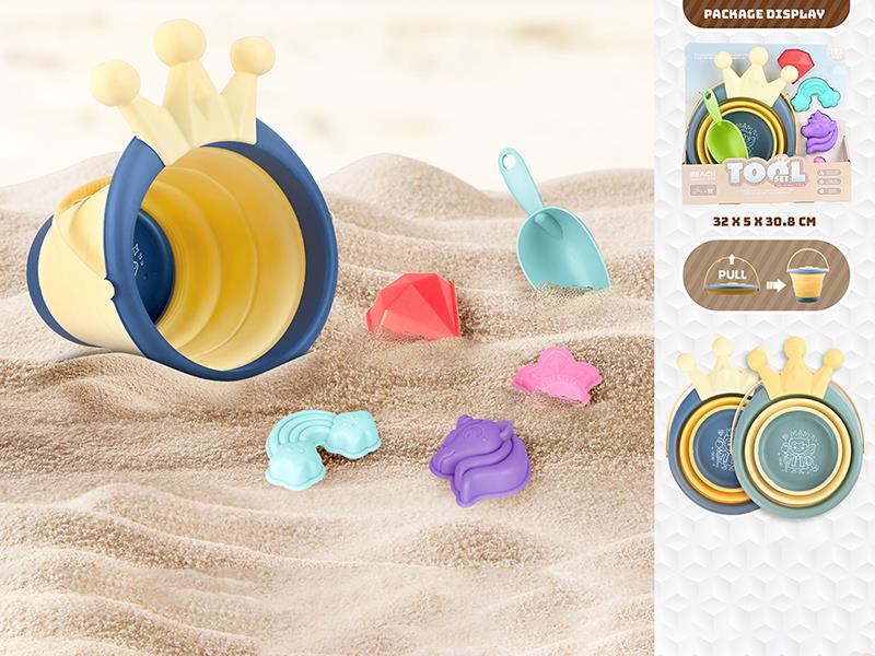 Fold Sand Bucket Set 6pcs