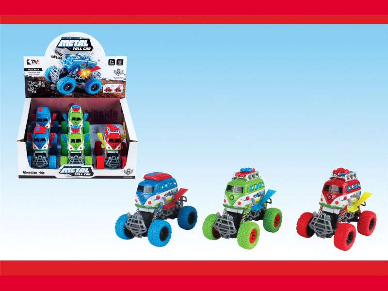 Dual-Inertia Alloy Off-Road Vehicle (With Lights And Sound) (6Pcs)