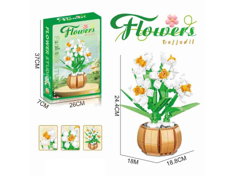 Building Block Narcissus 550Pcs- Flower Series