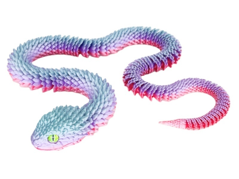 The Bush Viper Is 30Cm Close To The Glass Eye