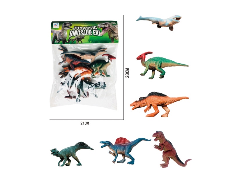 Pvc Simulation Dinosaur 6Pcs