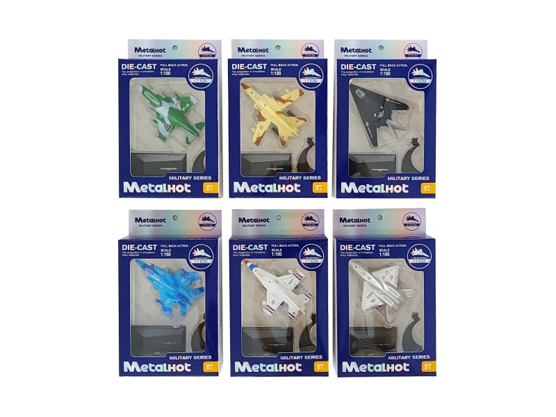 Alloy Six Small Fighter Jets