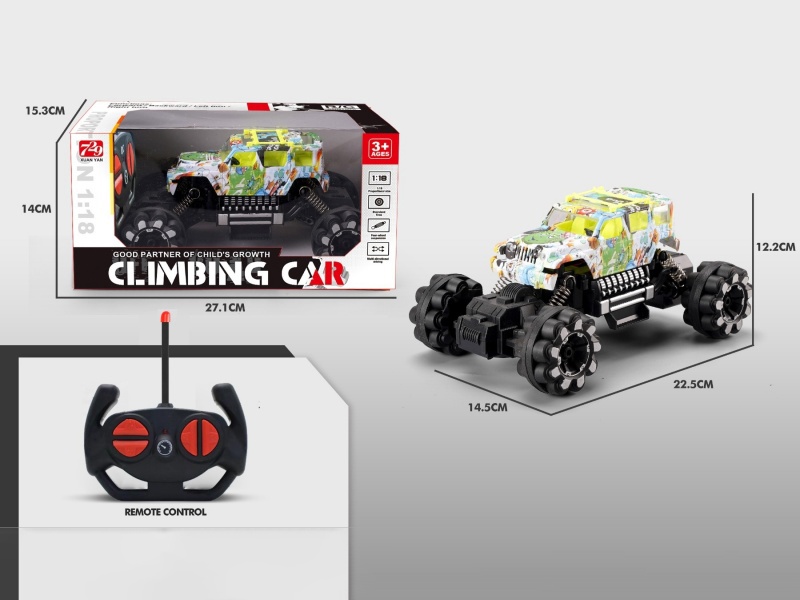 1:18 Graffiti Remote Control Climbing Car