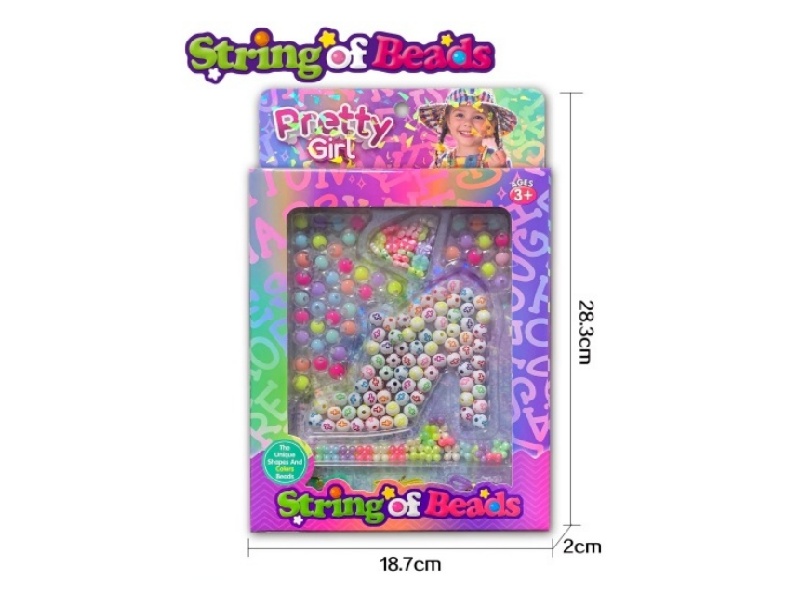 High Heel Acrylic Beads, Transparent Beads Set
