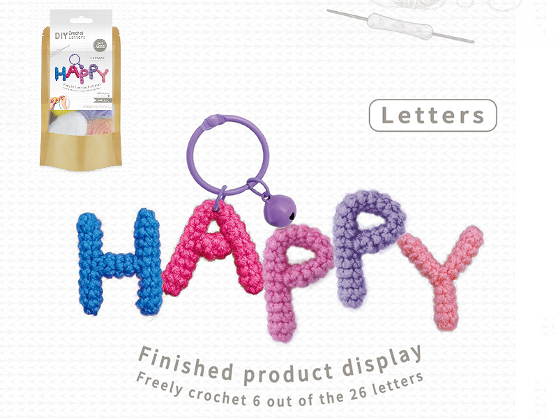 DIY Crochet Letter Pendant(Can Make 6, Including Making Tools)
