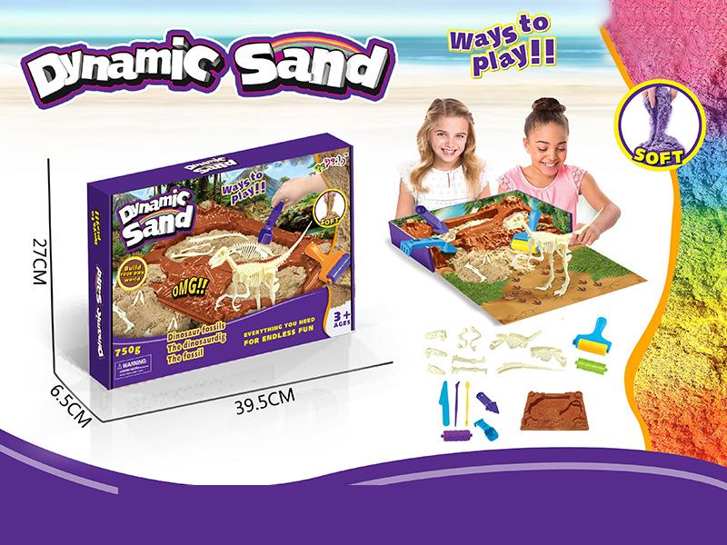 Dynamic Sand Velociraptor Archaeological Excavation Set(750g)