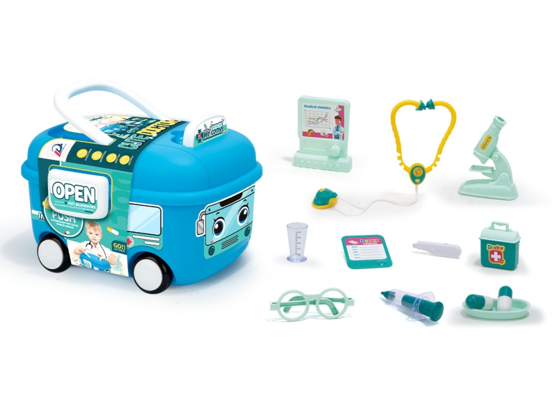 Play House Portable Storage Cart 2-In-1 Boy Doctor Set