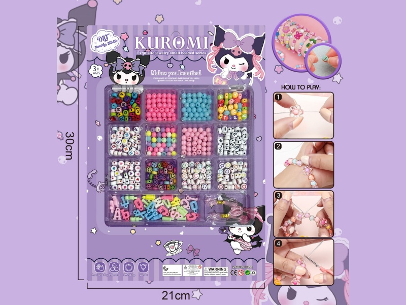 Kulomi Diy Beaded Jewelry Square 14-Grid Multi-Color Beaded With 2 Threads