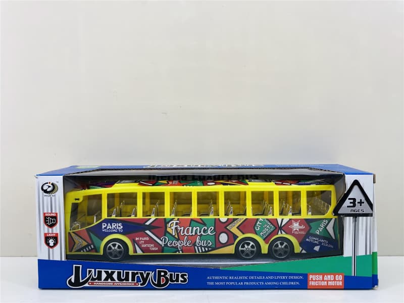 Friction Bus Car (With Lights And Music)