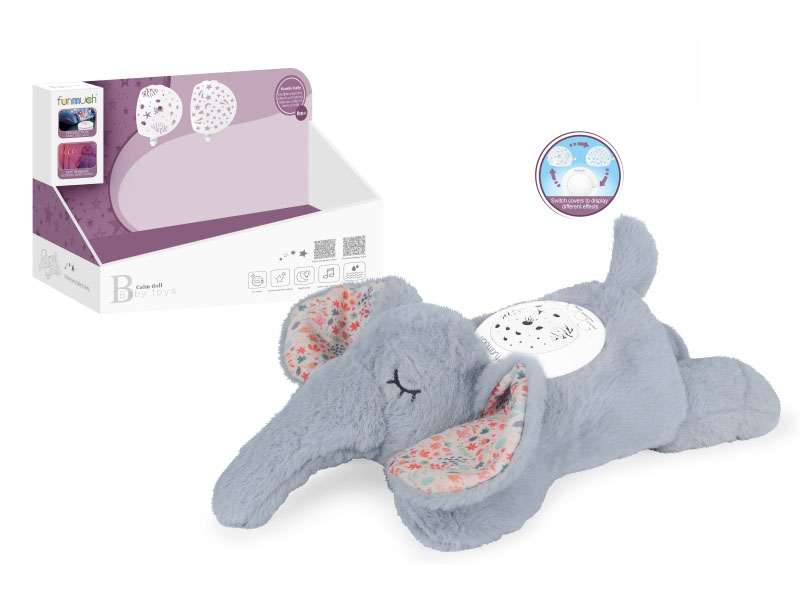 Rechargeable Ai Smart Crying Recognition Soothing Night Light & Projector (Elephant)