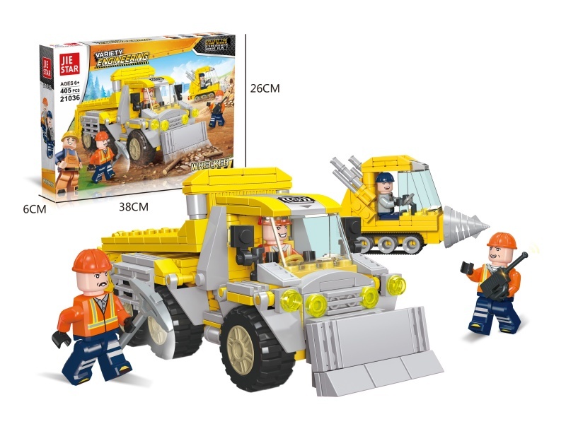 Building Blocks: 405 PCS Of Obstacle Clearance Transport Vehicle