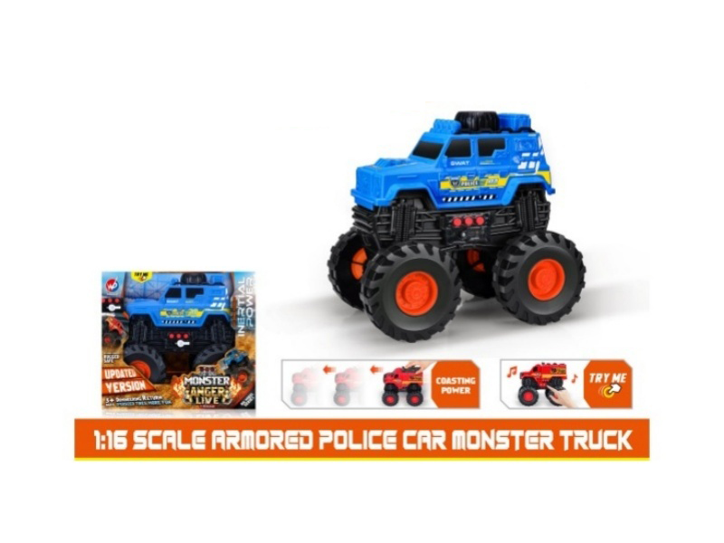 1:16 Hot Wheels Police Car Inertia Vehicle [With Lights And Music]