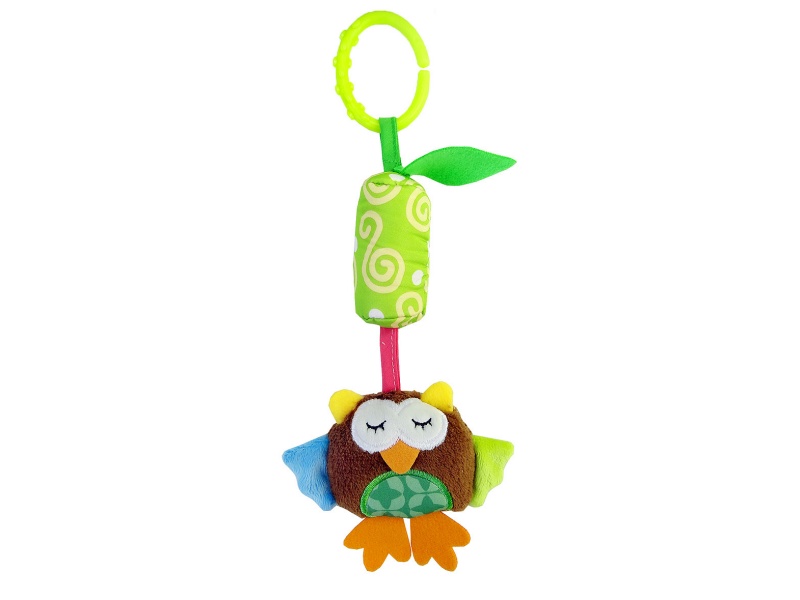 Cartoon Owl Baby Soothing Plush Bell Pendant