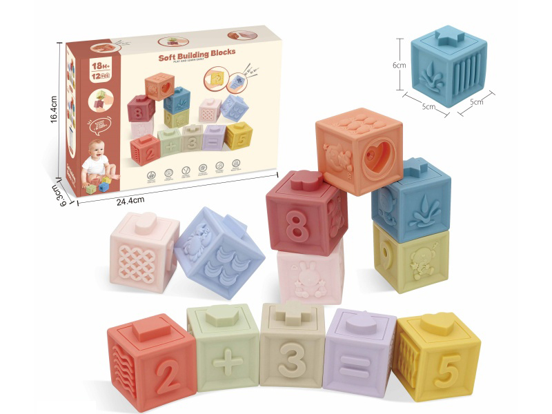 Twelve Constellations & Numbers Soft Building Blocks 12pcs