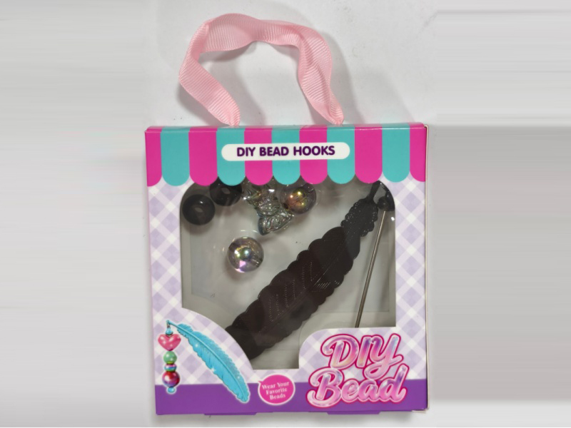 Diy Beaded Feather Bookmark Pendant Small Decoration (Black Style)