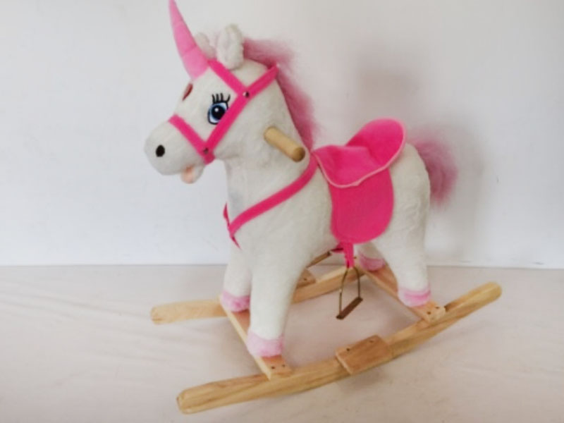 B/O Wooden Rocking Horse With Music