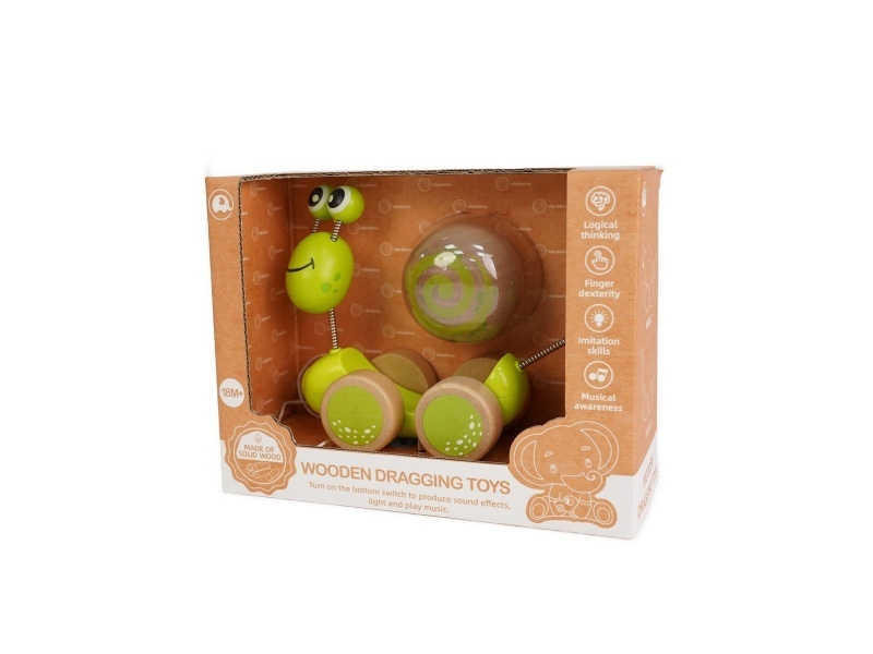 Wooden Snails With Music, Lights And Electricity