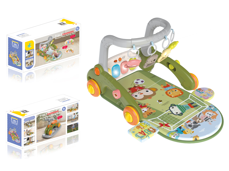 7 In 1 Multifunctional Musical PiAno Activity Gym - Green