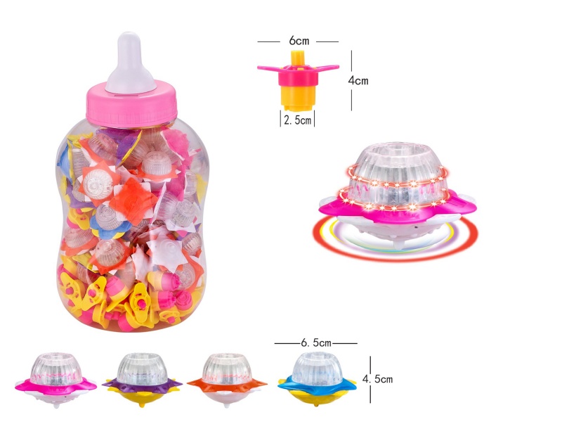 Windup Top Toy With Light