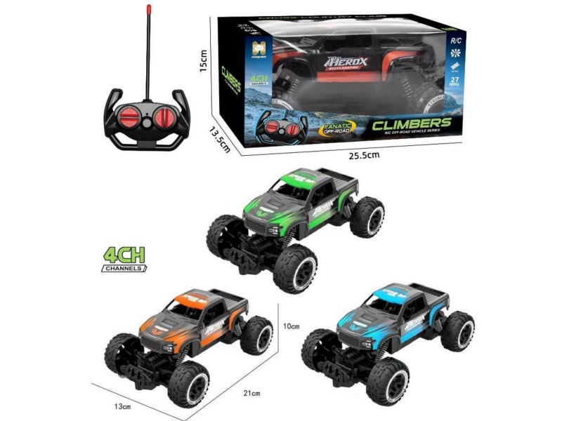 Four-Way Pickup Truck Climbing Gradient (Orange/Blue/Green Mixed Color, Battery Not Included)