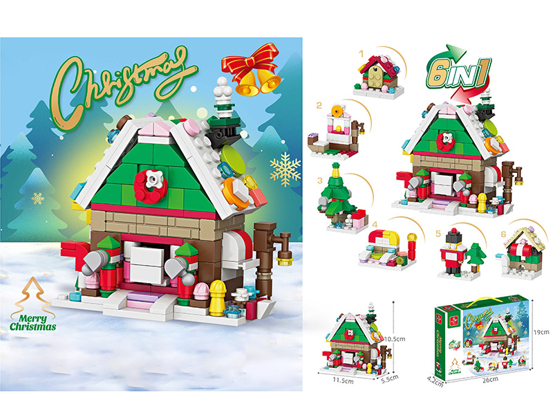 Christmas House 6 In 1 Building Blocks 221pcs