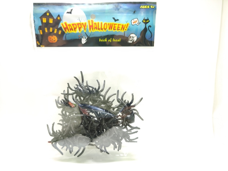 Halloween Spider. Point Eyes, 24Pcs
