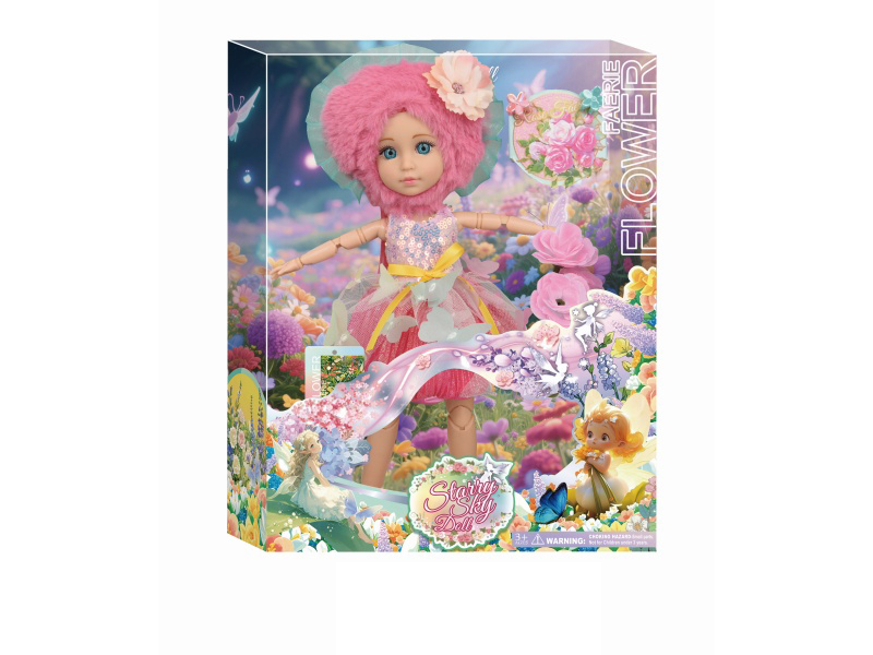 Starry Sky Doll 12-Inch Flower Fairy - Plush Doll - Rose