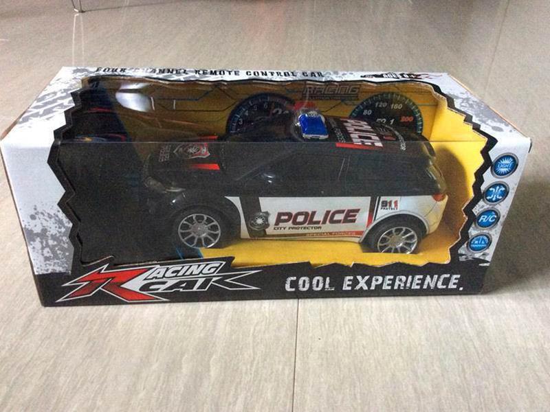 1:16 4-Channel Remote Control Police Car With Lights(Included Batteries)