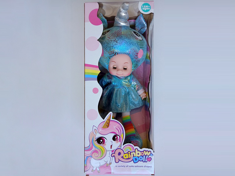 20-Inch Blue Colorful Music Unicorn (Windowing Color Box)