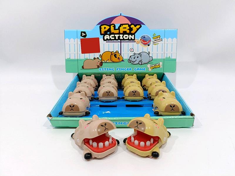 Capybara Biting Finger Toy Keychain 12pcs/Box