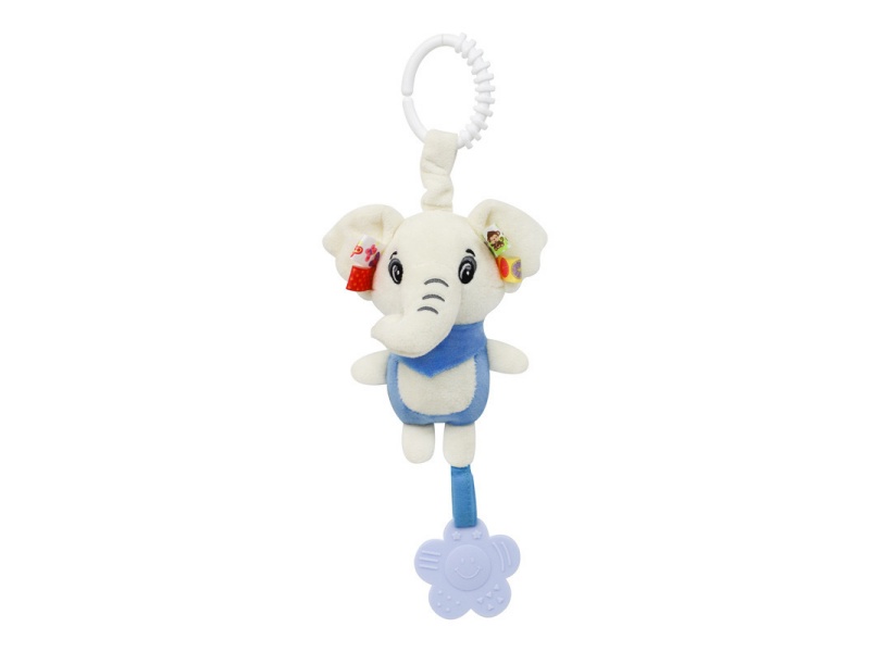 Bb Called Blue Elephant Baby Comfort Teething Tube Bell Plush Pendant