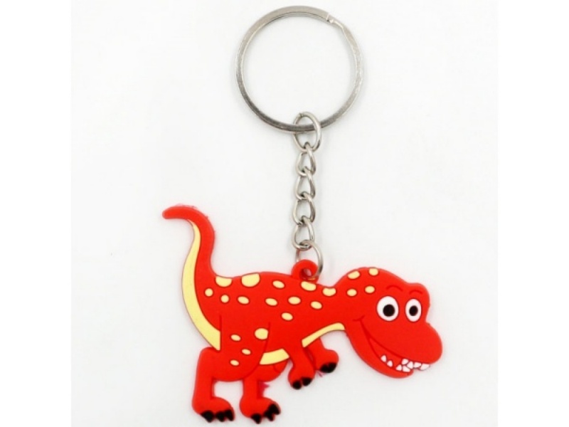 Keychain: Dinosaur Red