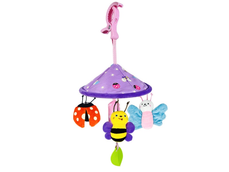 Insect-Style Baby Hanging Umbrella Plush Bed Bell