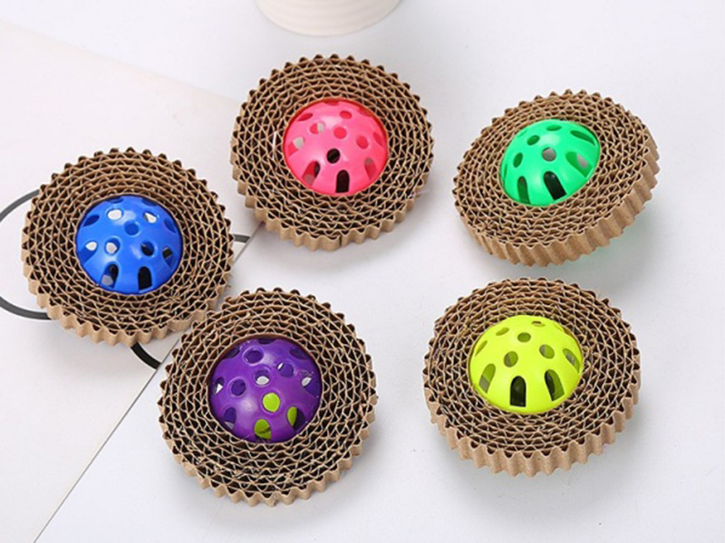 Pet Toy Corrugated Paper Bell Ball