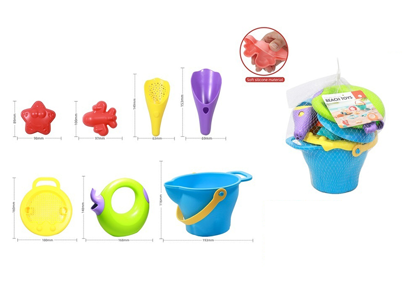 Soft Plastic  Beach Toys 7pcs