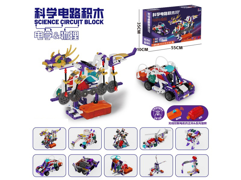 Electronic Building Blocks + Technological Building Blocks (31 Three-Dimensional Dynamic Designs, 15 Designs With Base Circuits Combined, 15 Basic Building Block Designs)