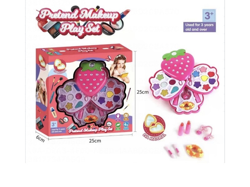 Strawberry four-layer children's makeup accessories and toys
