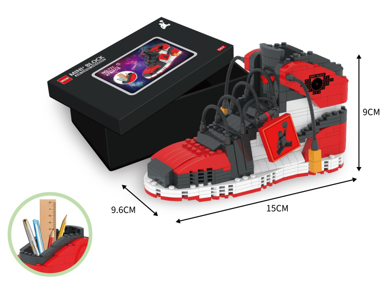 Mini Building Blocks Air Super Sneakers Pen Holder 474pcs