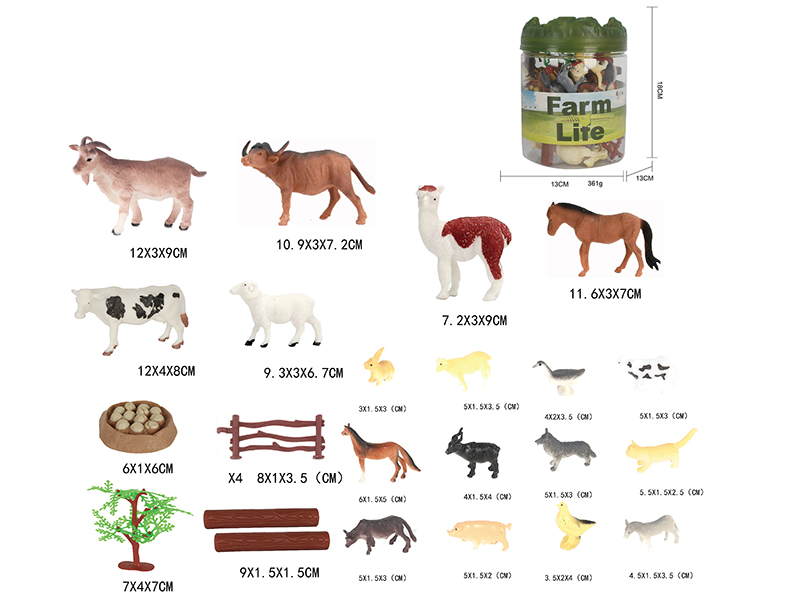 Farm Animal Model Set 26pcs